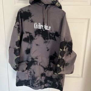 Civil Regime Black Tie-Dye Hoodie